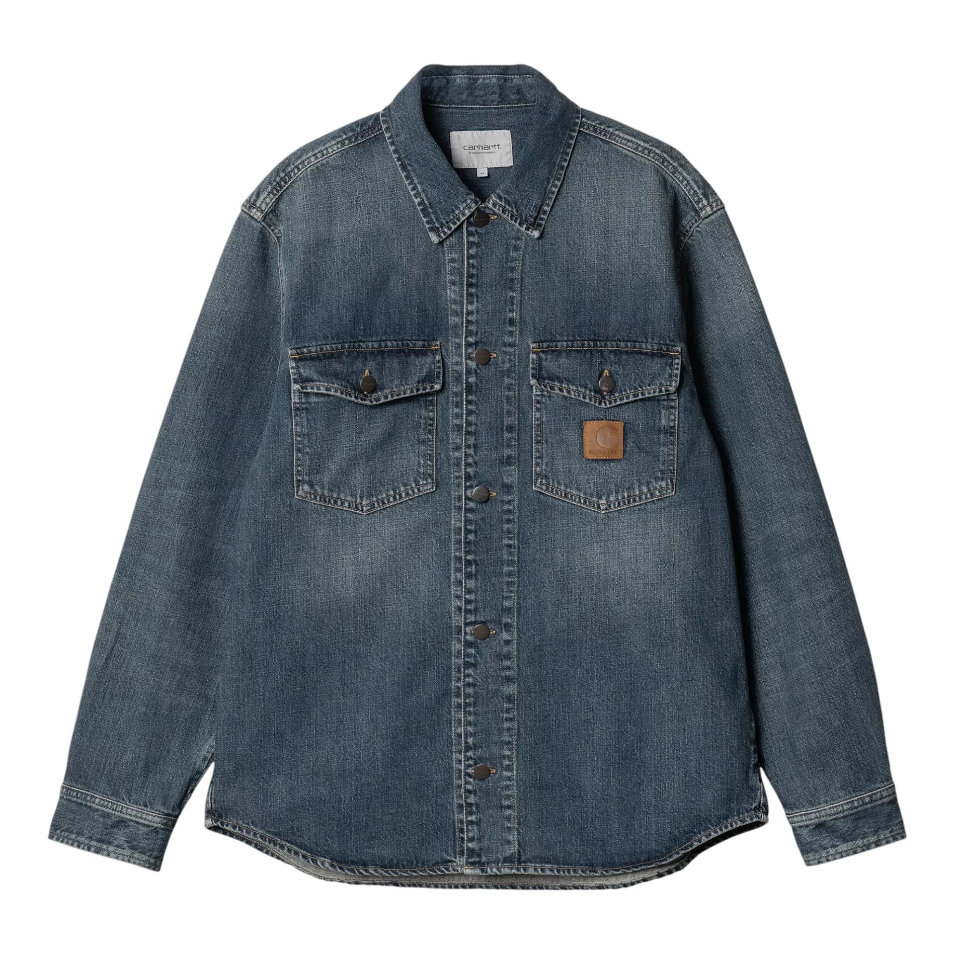CARHARTT WIP carhartt wip lincoln shirt jacket - blue worn used - 3