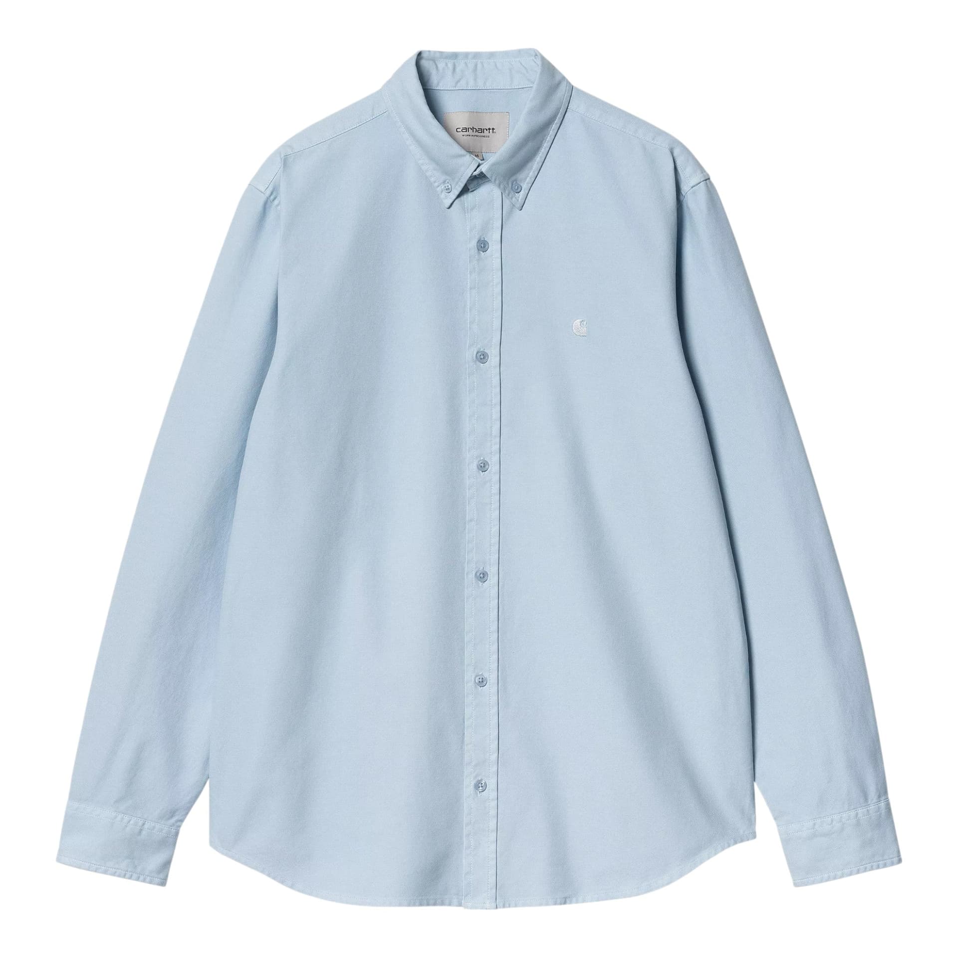 CARHARTT WIP carhartt wip l/s bolton shirt - air sky garment dyed - 6