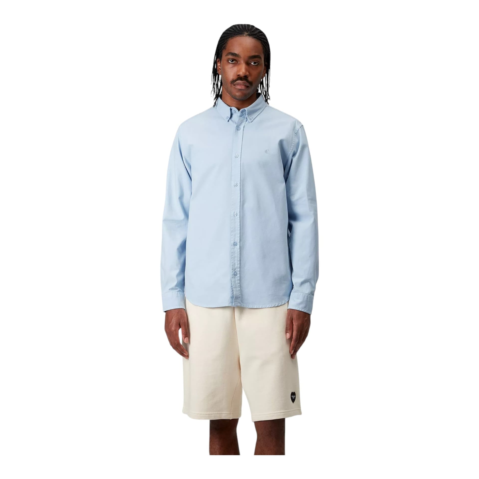 CARHARTT WIP carhartt wip l/s bolton shirt - air sky garment dyed - 2