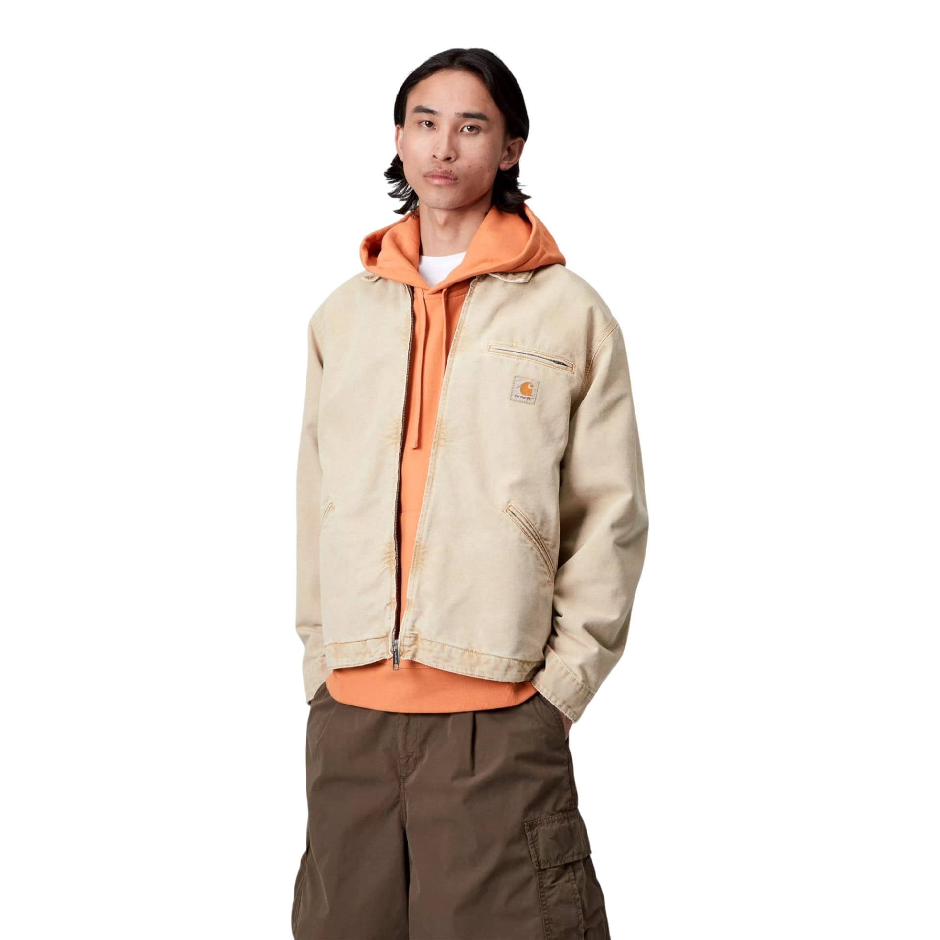 CARHARTT WIP giacca carhartt wip og detroit jacket - dusty h brown chalk wash - 7