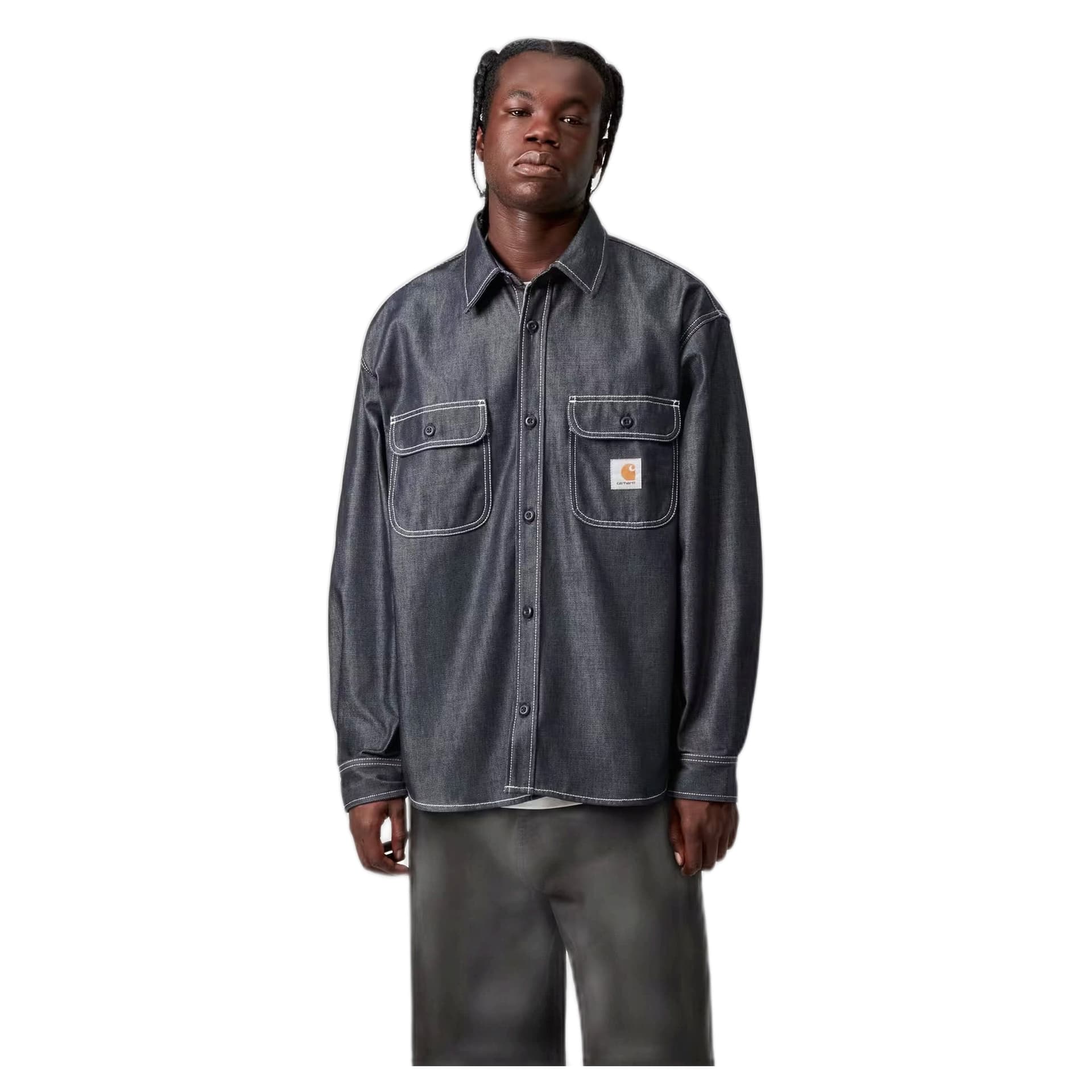 CARHARTT WIP camicia carhartt wip og tigan shirt jacket - blue rigid - 5