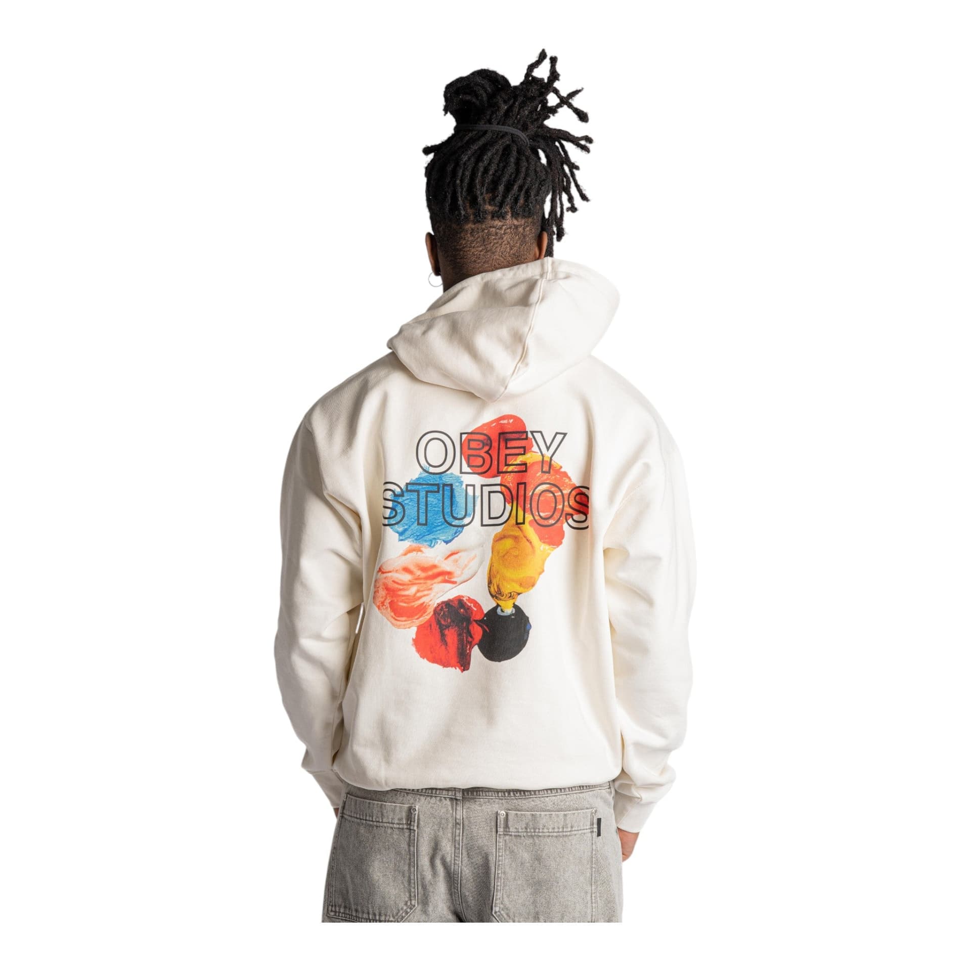 OBEY felpa obey studios palette fleece - unbleached - 2