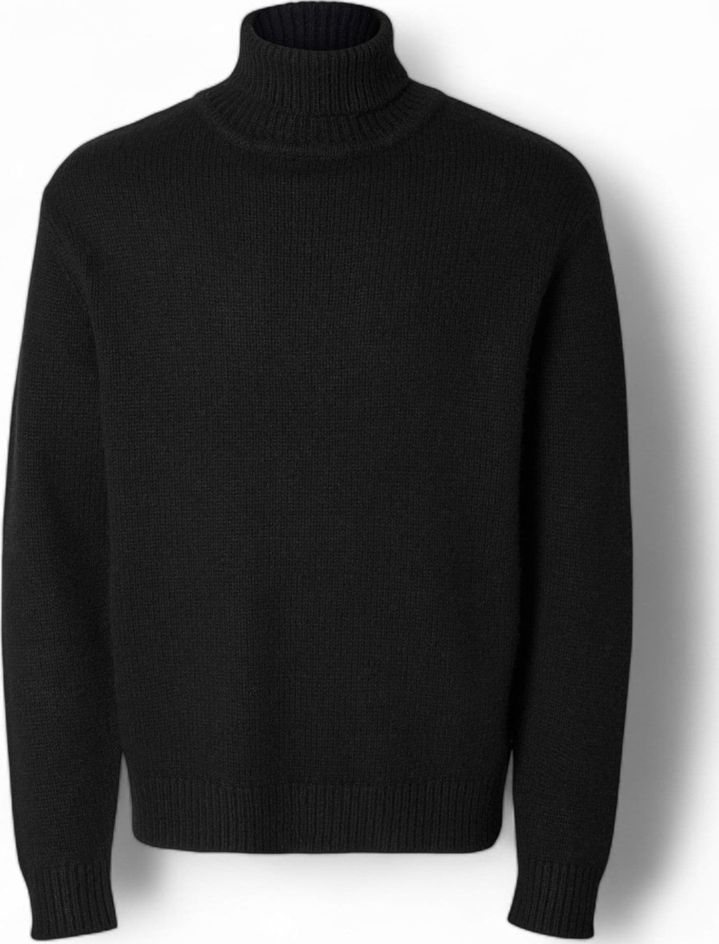 SELECTED HOMME selected homme slhcody ls knit relaxed roll neck – BLACK