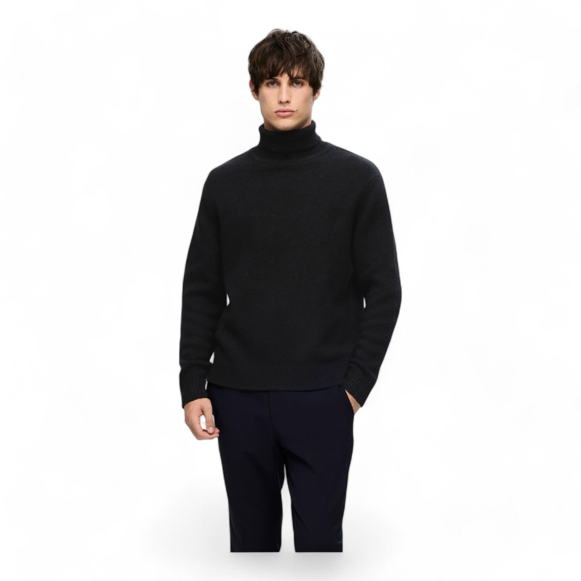 SELECTED HOMME selected homme slhcody ls knit relaxed roll neck - 2