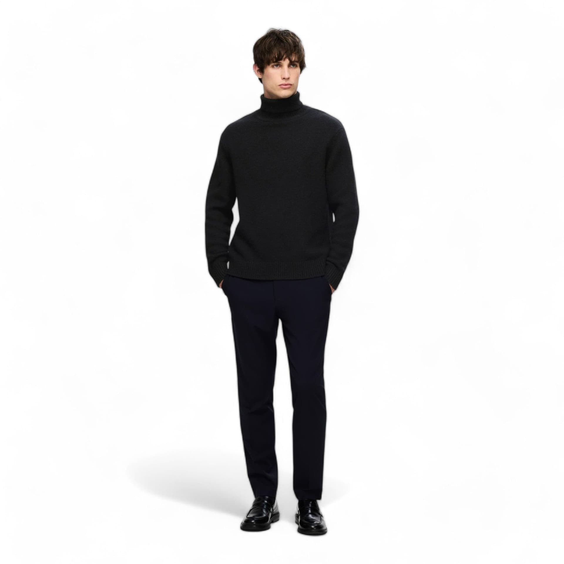 SELECTED HOMME selected homme slhcody ls knit relaxed roll neck - 4