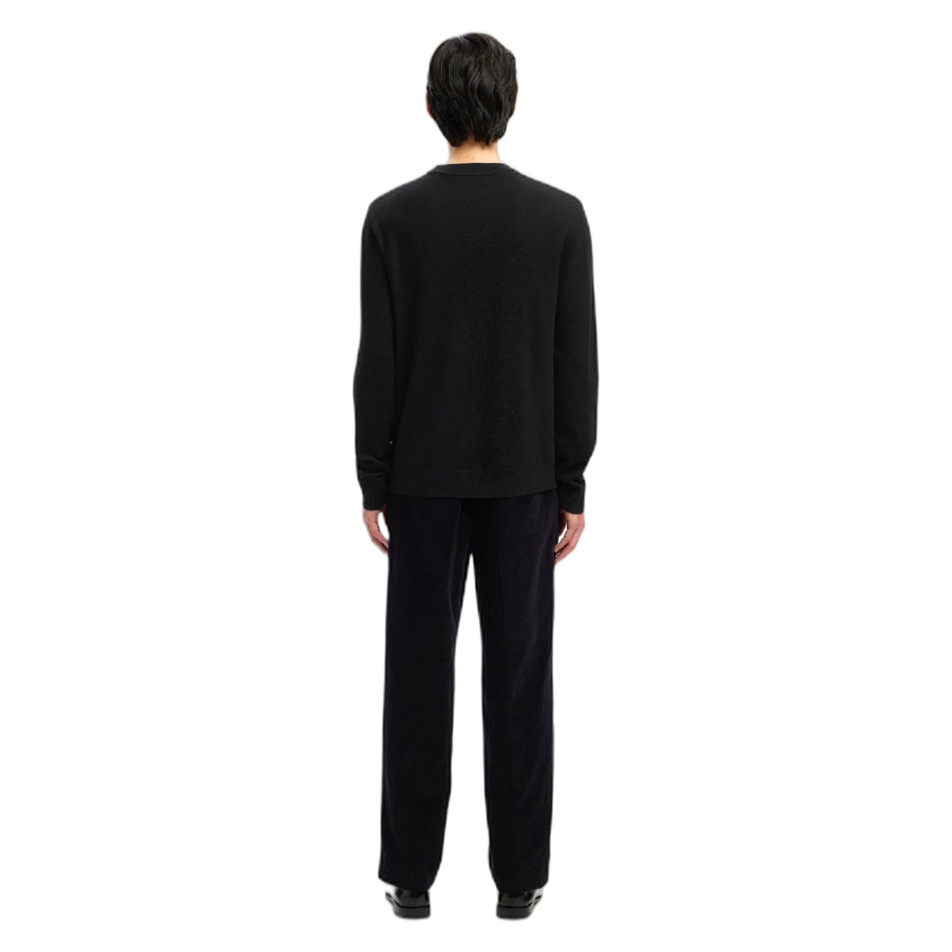 SELECTED HOMME maglione selected homme merino brushed relaxed crew - black - 2