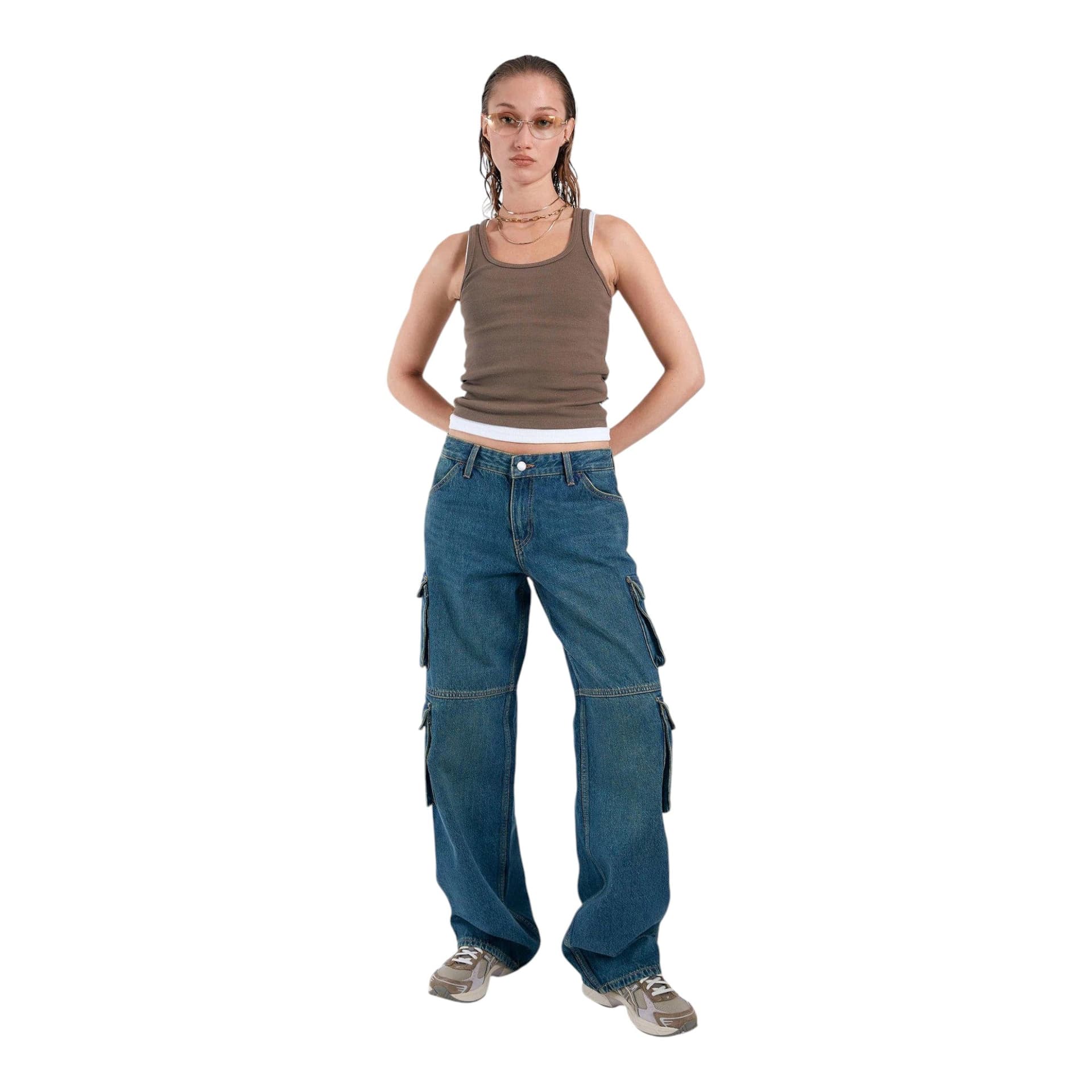 DRDENIM jeans dr denim hill multi cargo - blu stream mid greenish - 3