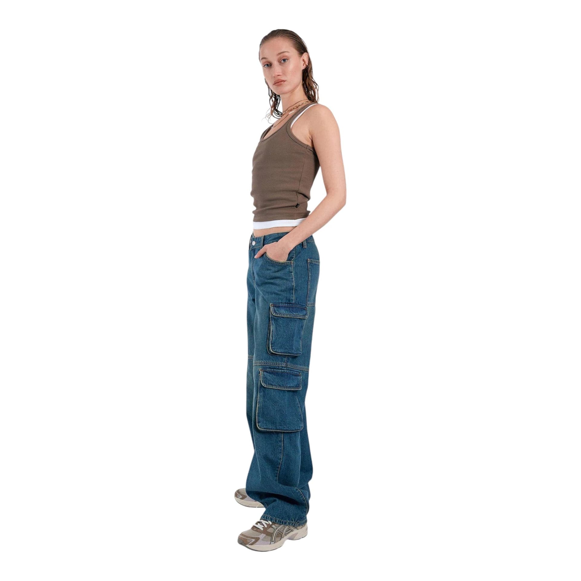 DRDENIM jeans dr denim hill multi cargo - blu stream mid greenish - 6