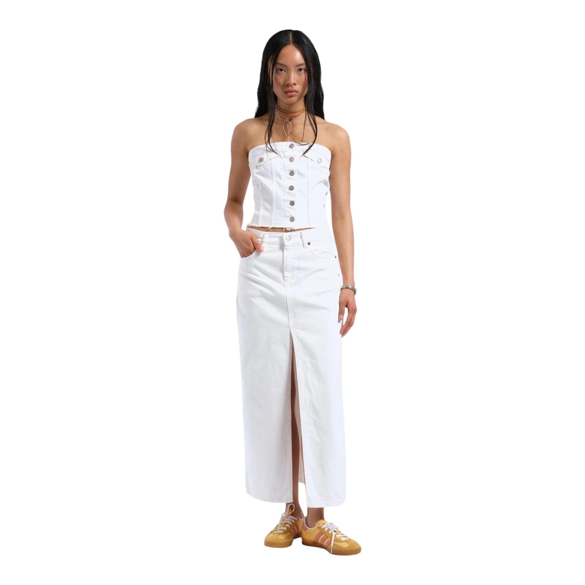 DRDENIM dr denim carli tube top - white - 2
