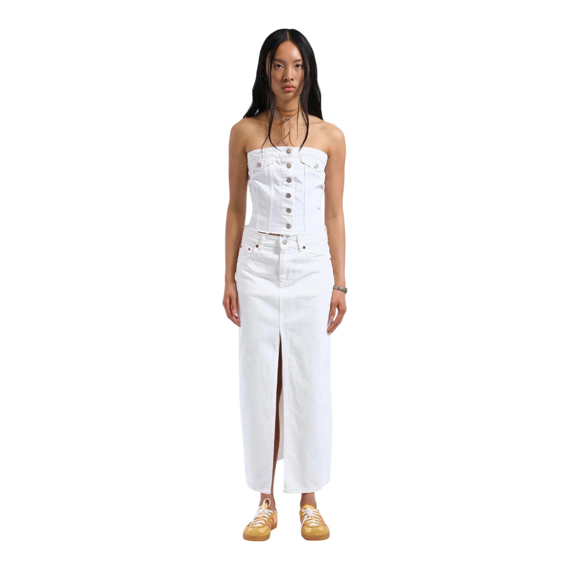 DRDENIM dr denim carli tube top - white - 3