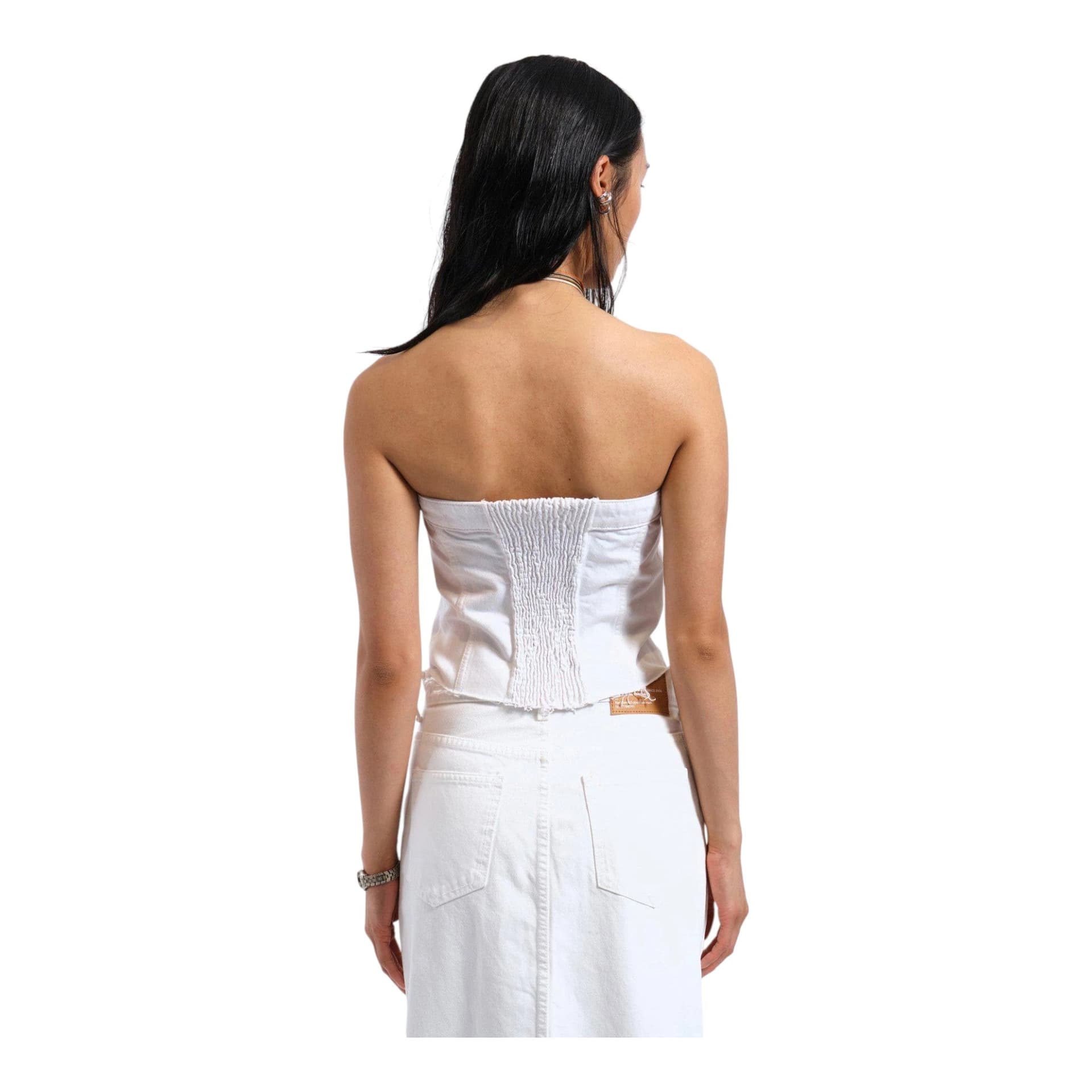 DRDENIM dr denim carli tube top - white - 6