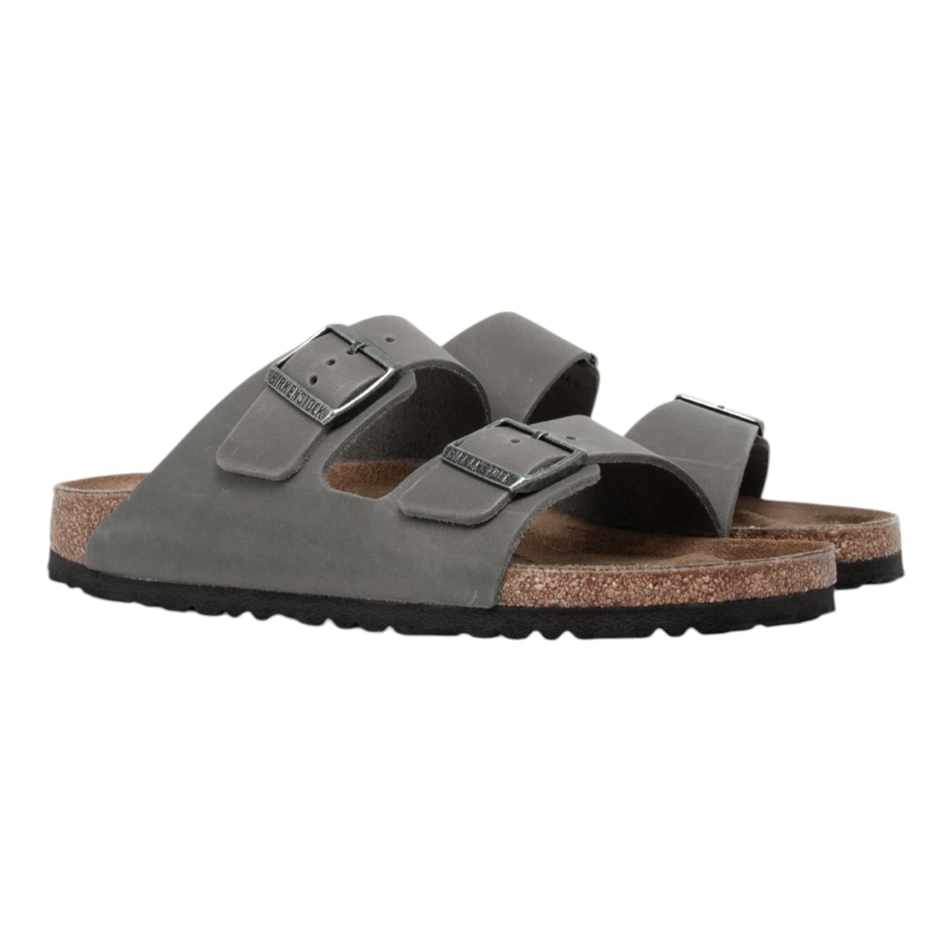 BIRKENSTOCK sandali birkenstock arizona oiled leather - iron - 2