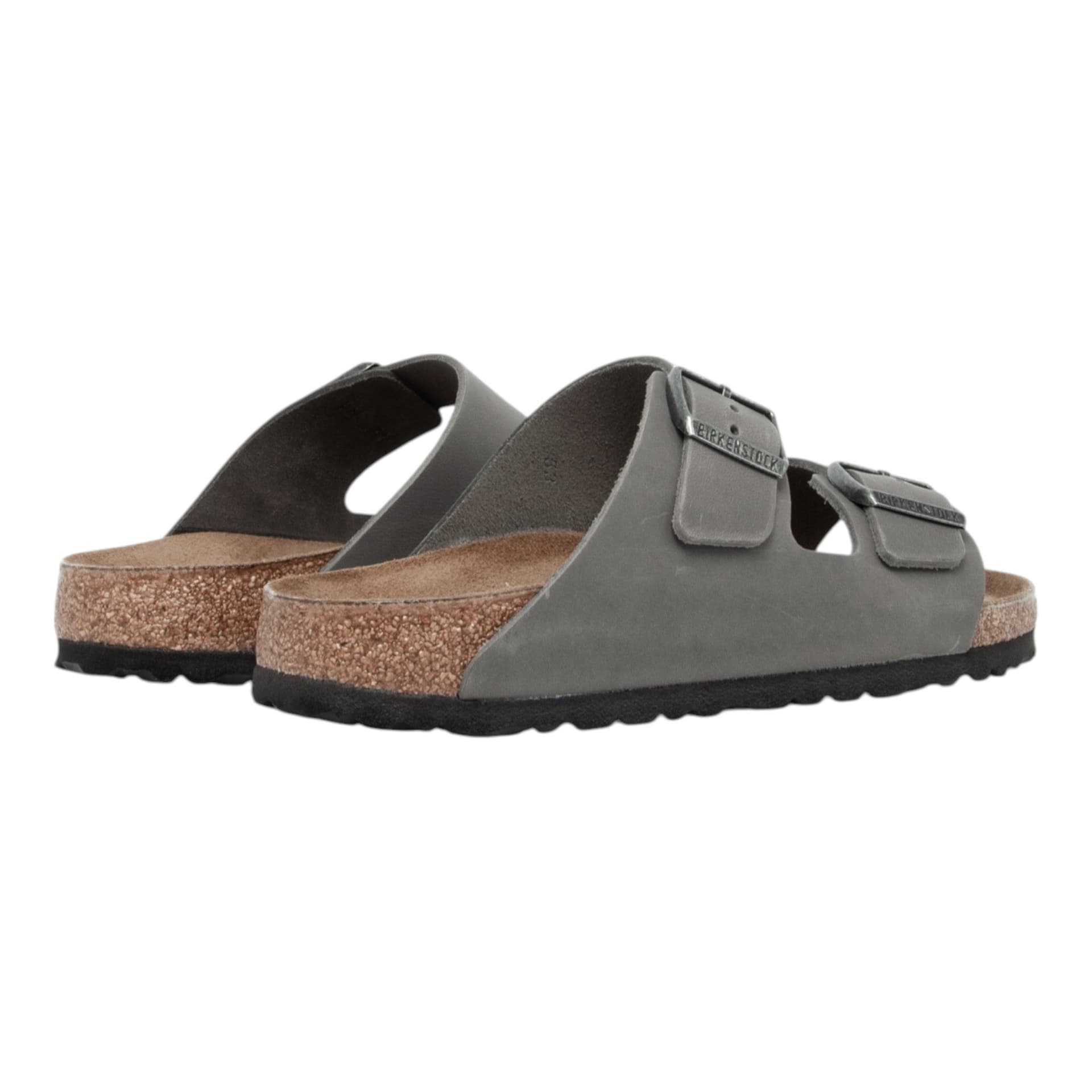 BIRKENSTOCK sandali birkenstock arizona oiled leather - iron - 3