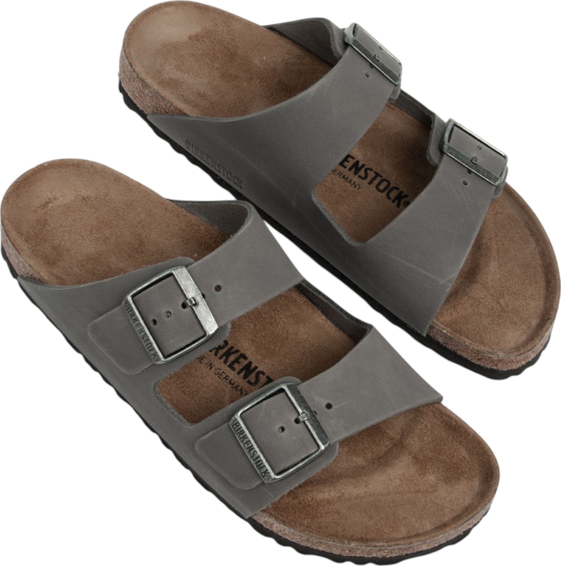 BIRKENSTOCK sandali birkenstock arizona oiled leather - iron - 6