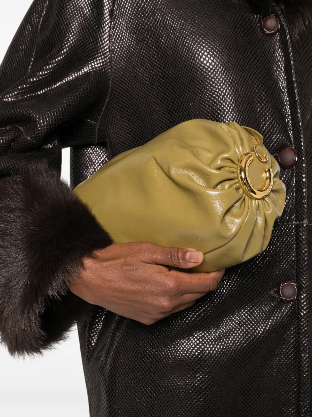 COCCINELLE Coccinelle - Borsa a Tracolla Roll Nera e Verde da Donna - 3