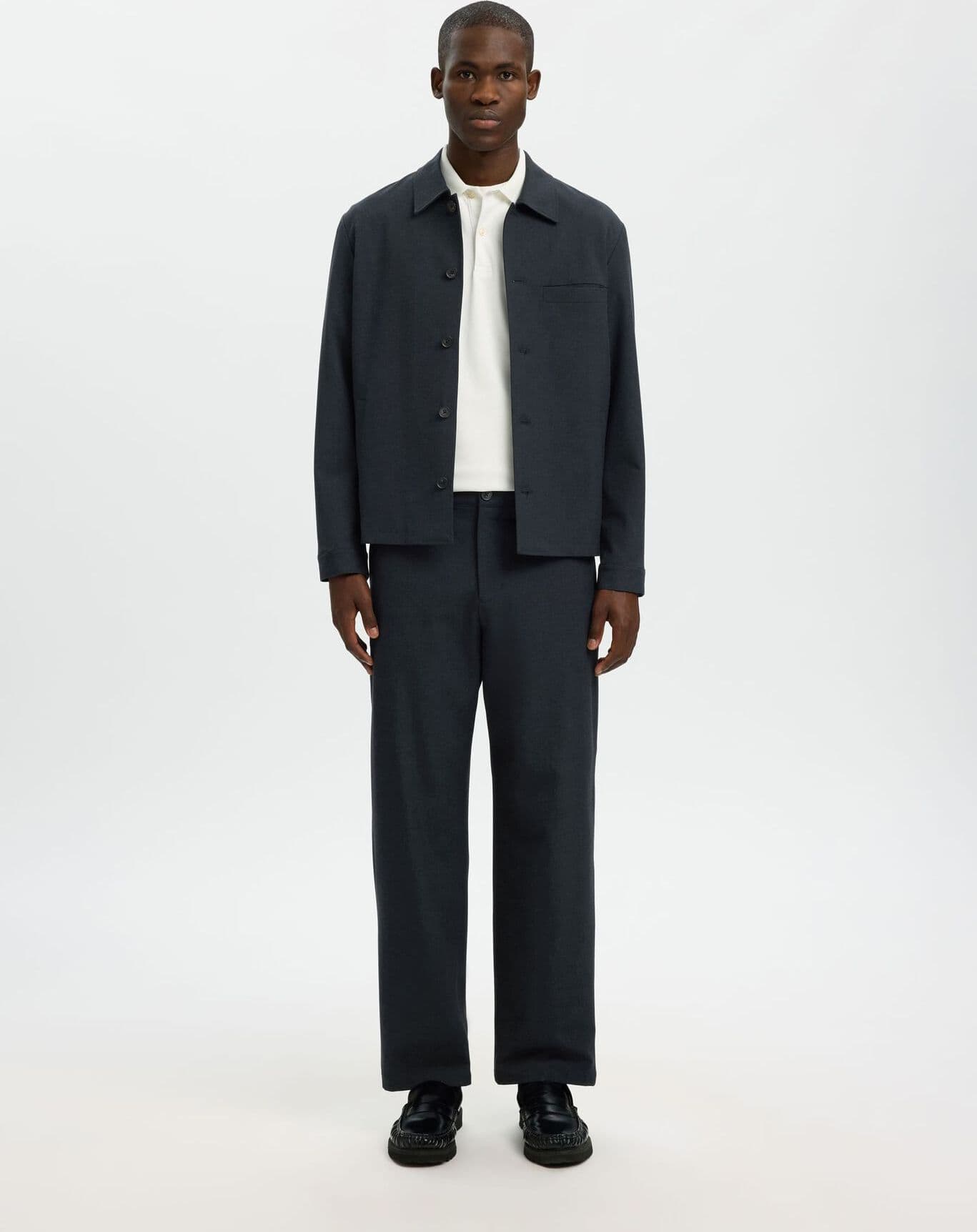 SELECTED Pantaloni Linea Baggy Uomo Selected Robert Dark Navy - 5