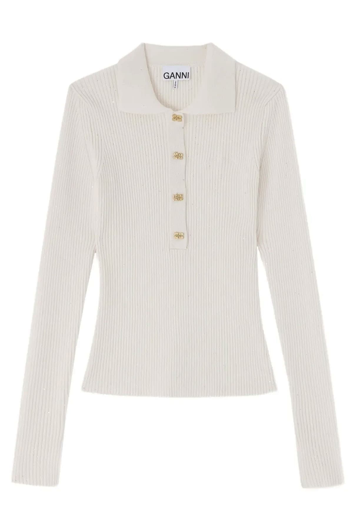 GANNI  T-shirt e Polo Ivory - 5