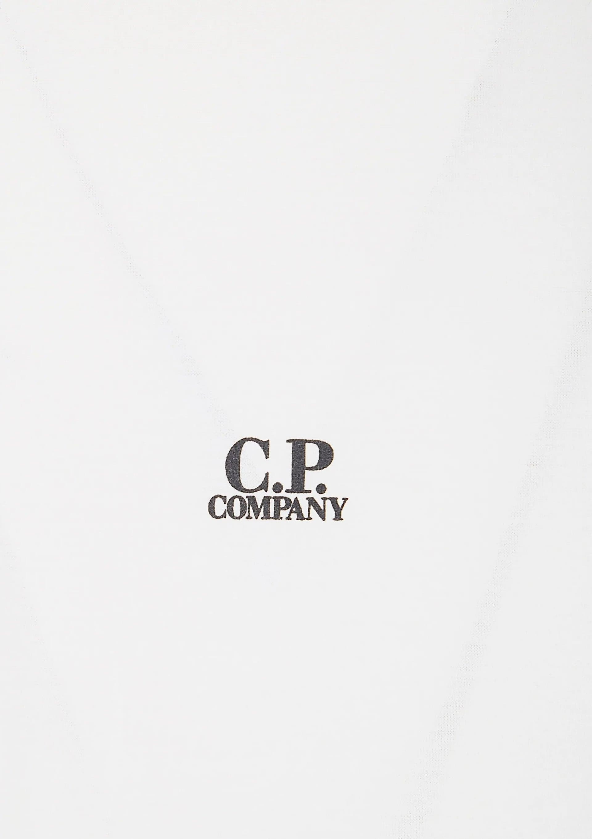 C.P. Company  - T-Shirt C.P Bianca e Nera da Uomo - 3