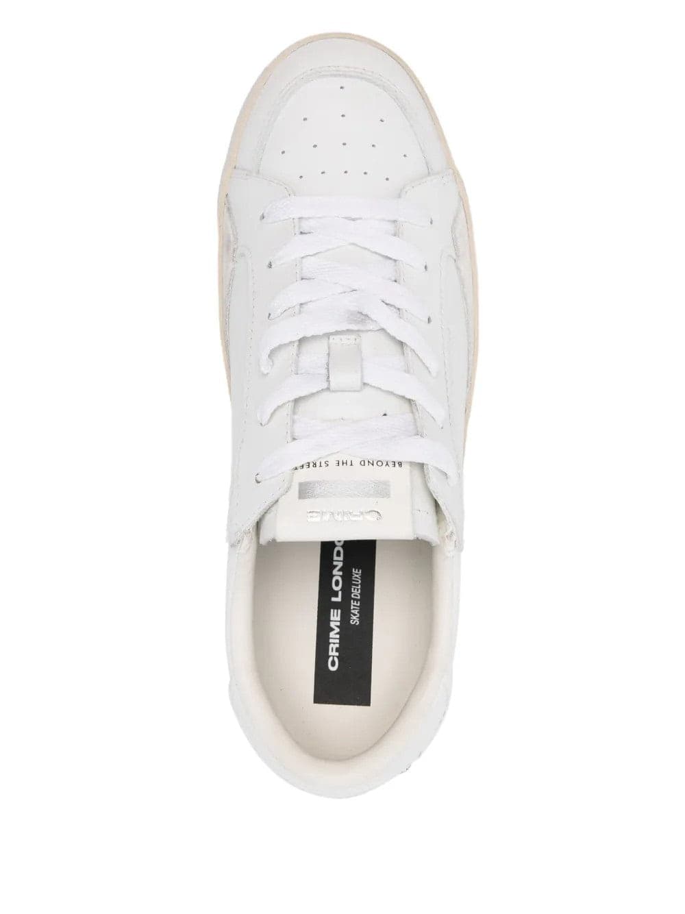 Crime London  - Sneakers SK8 Deluxe Bianche da Donna - 4