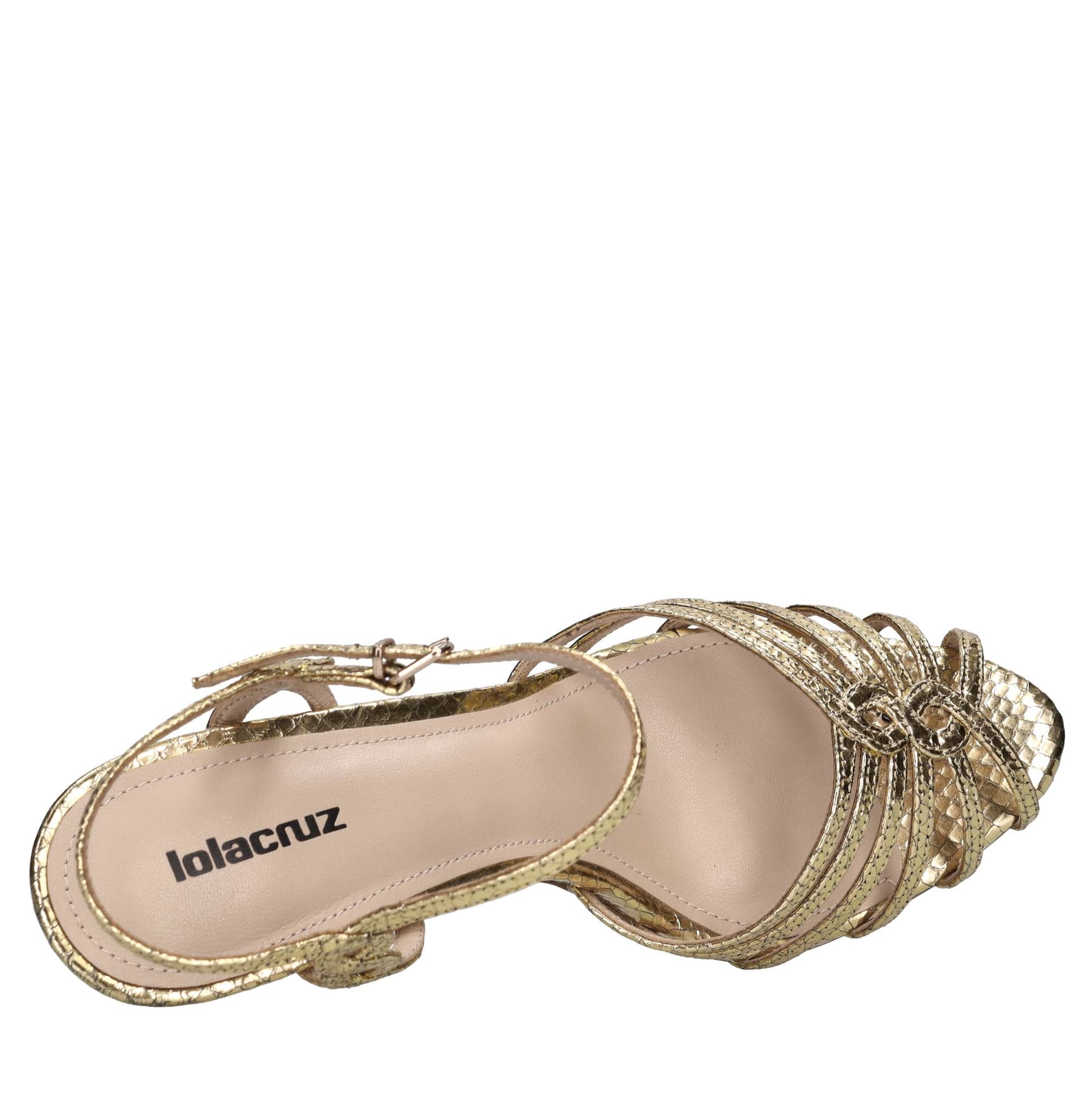 Lola Cruz  Sandali Oro - 5