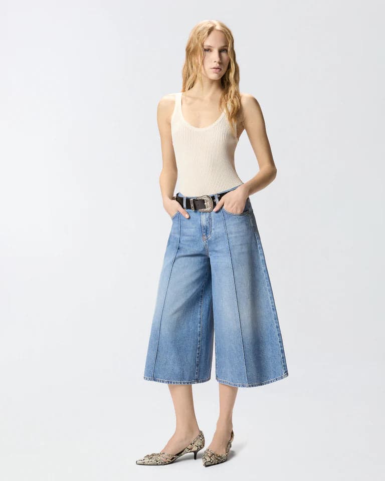 Pinko   BURKINA BERMUDA CLOUDY BLUE DENIM SS26 - 7