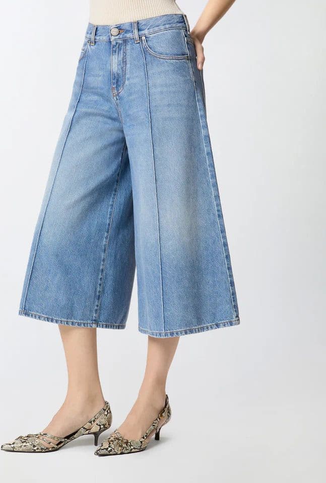 Pinko   BURKINA BERMUDA CLOUDY BLUE DENIM SS26 - 2