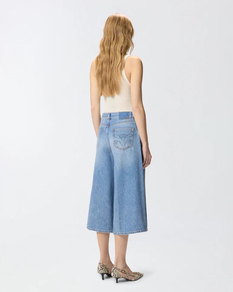 Pinko   BURKINA BERMUDA CLOUDY BLUE DENIM SS26 - 3