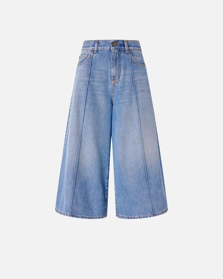 Pinko   BURKINA BERMUDA CLOUDY BLUE DENIM SS26 - 5