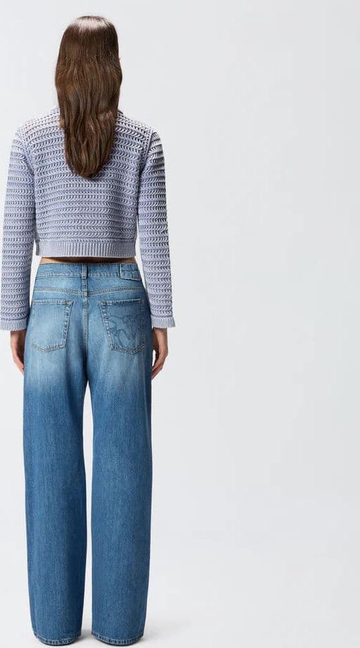 Pinko   WANDA WIDE LEG MEDIUM WAVE DENIM SS26 - 3