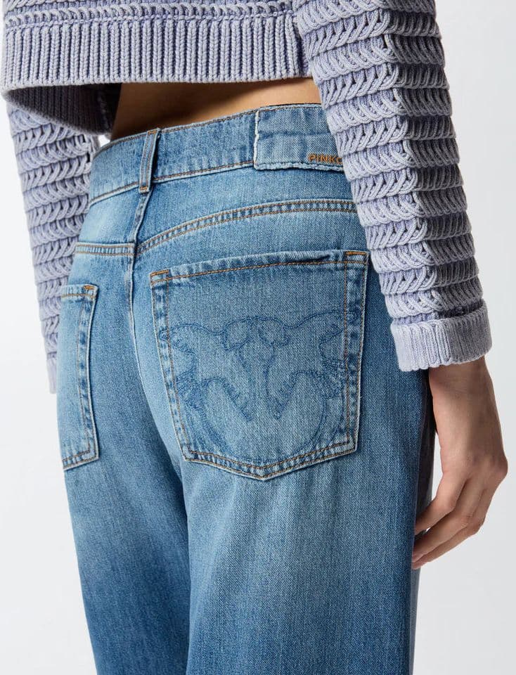Pinko   WANDA WIDE LEG MEDIUM WAVE DENIM SS26 - 4