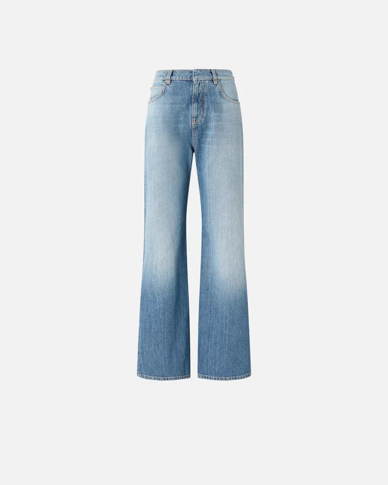 Pinko   WANDA WIDE LEG MEDIUM WAVE DENIM SS26 - 5