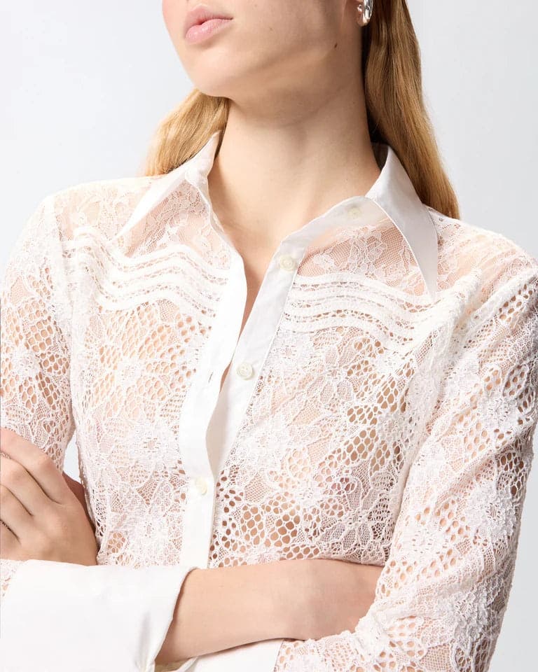 Pinko   COLINE CAMICIA PIZZO REBRODE SS26 - 4