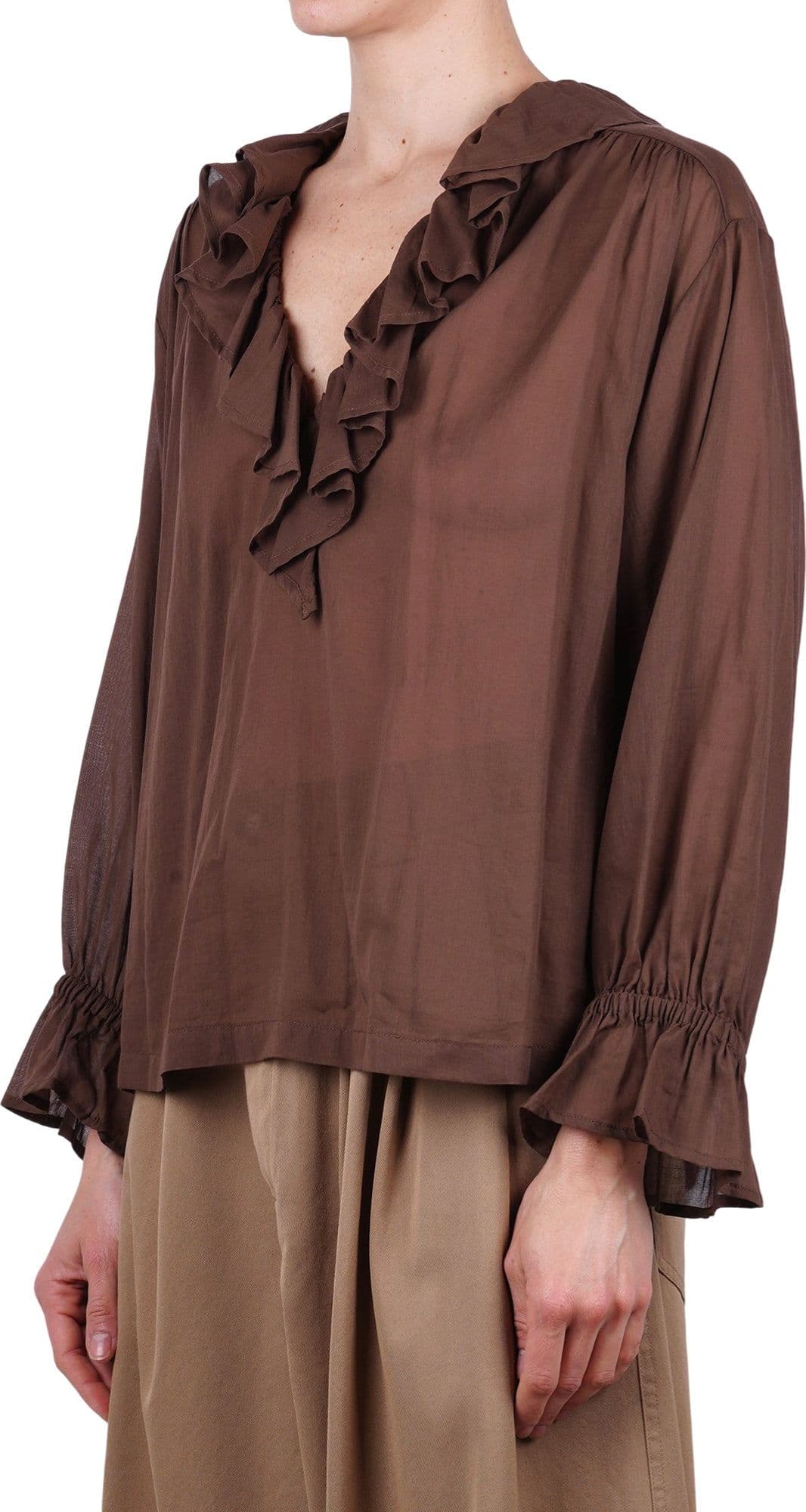 OTTOD'AME Ottod'ame - Camicia - 470750 - Cioccolato - 4