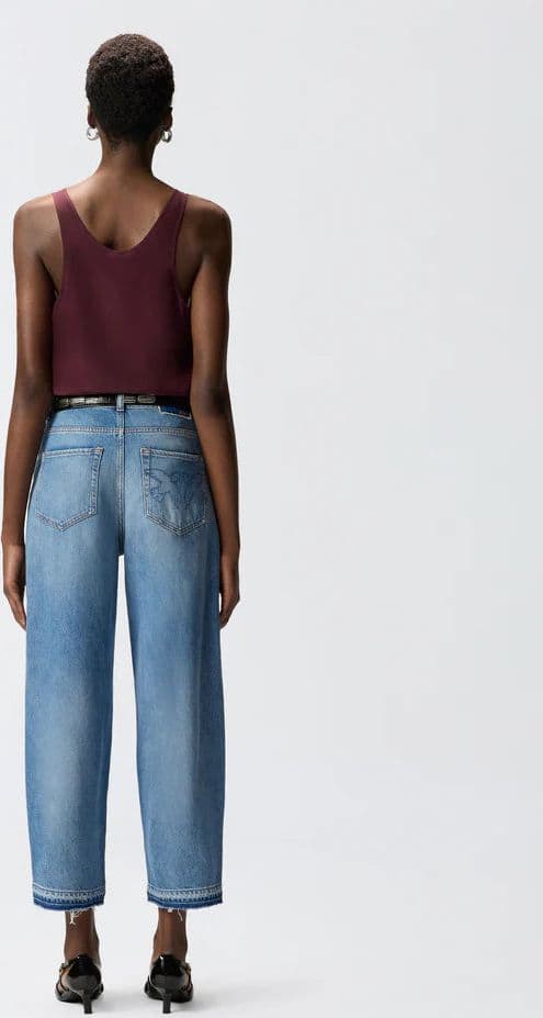 Pinko   ESTELLE EGG DIRTY BLUE DENIM SS26 - 3