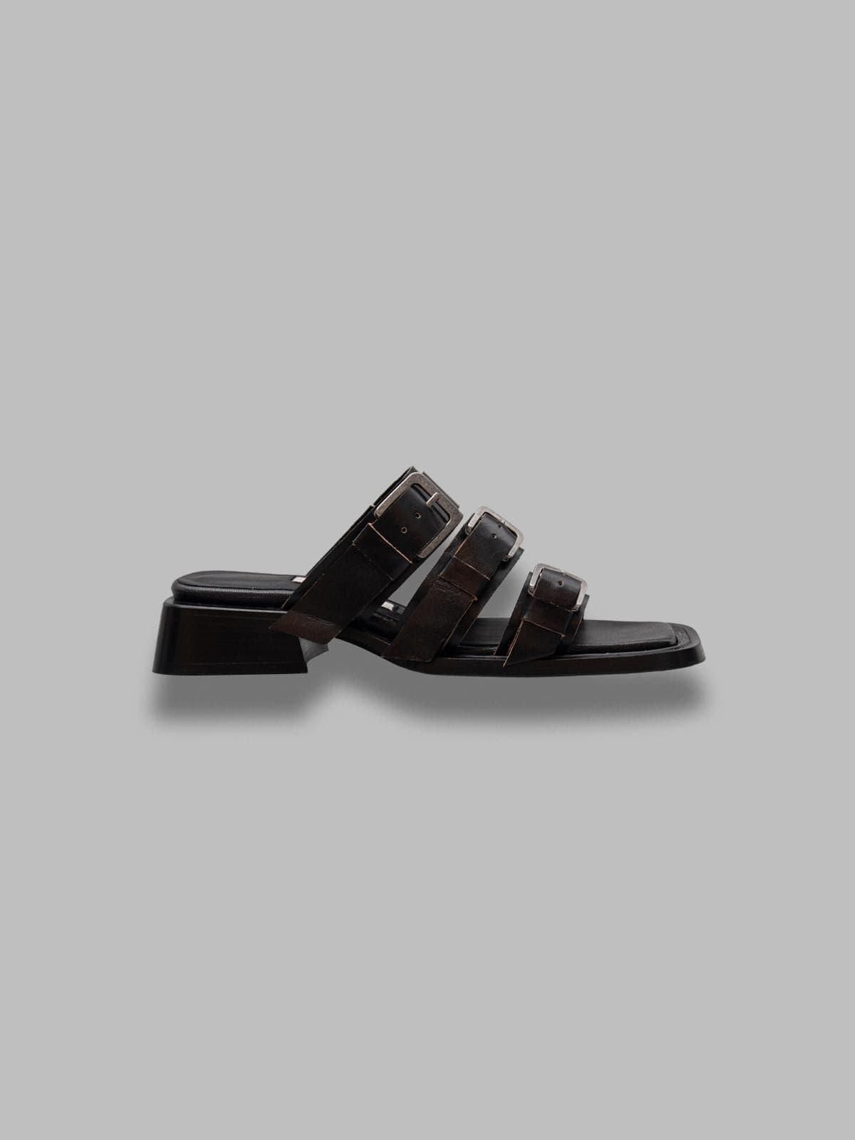 MIISTA lordette black buckled sandals