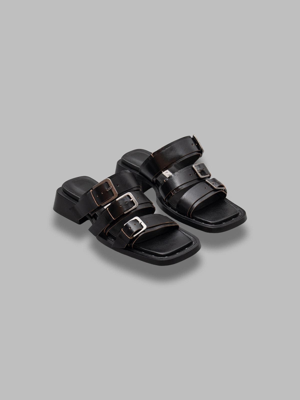 MIISTA lordette black buckled sandals - 2
