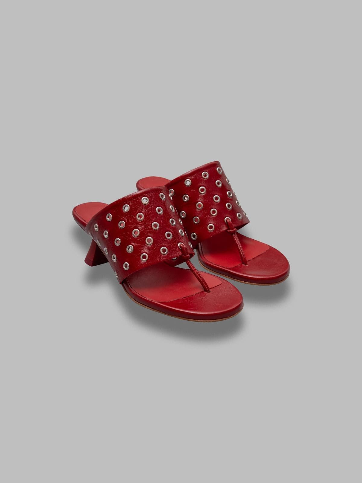 MIISTA cedella red eyelets sandals - 2