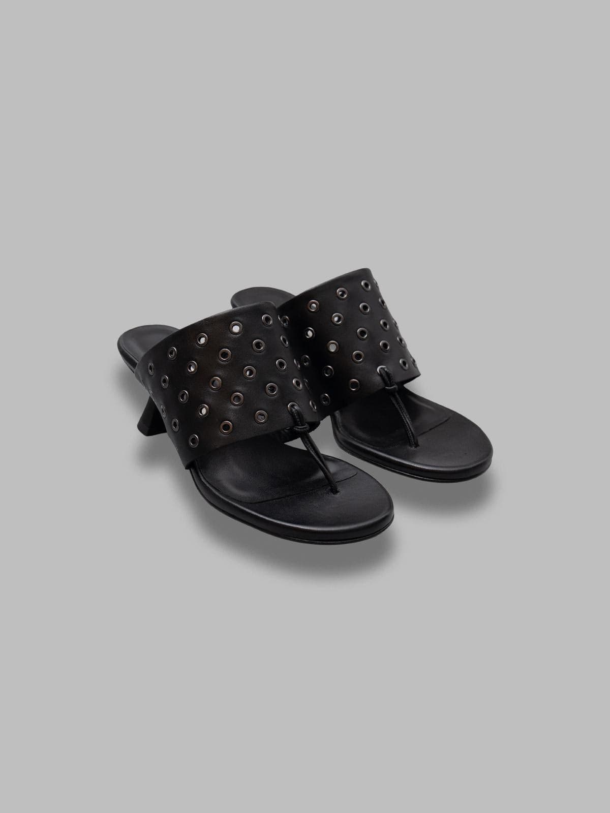 MIISTA cedella black eyelets sandals - 2