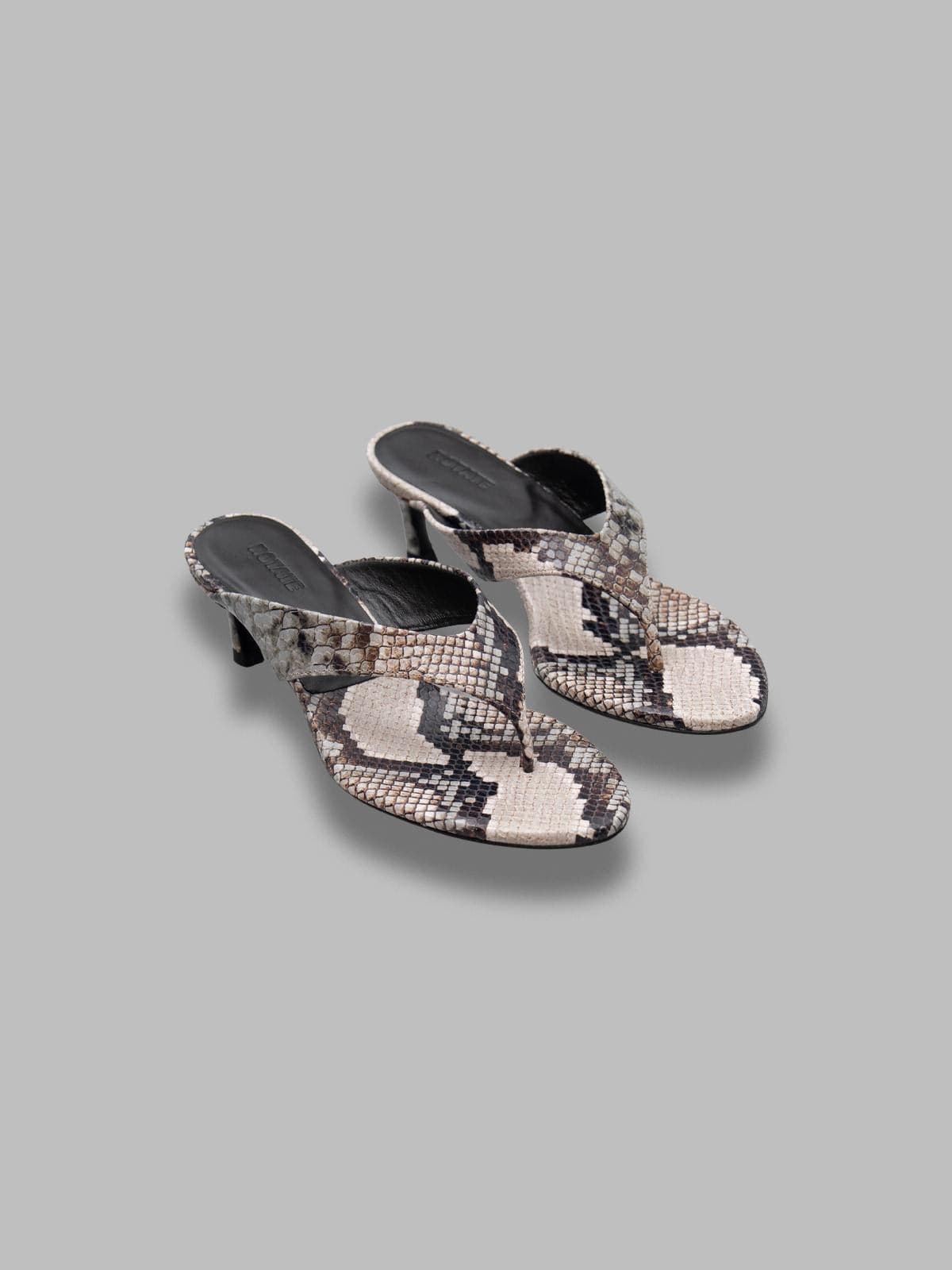 ROTATE kitten heel leather mule - 2
