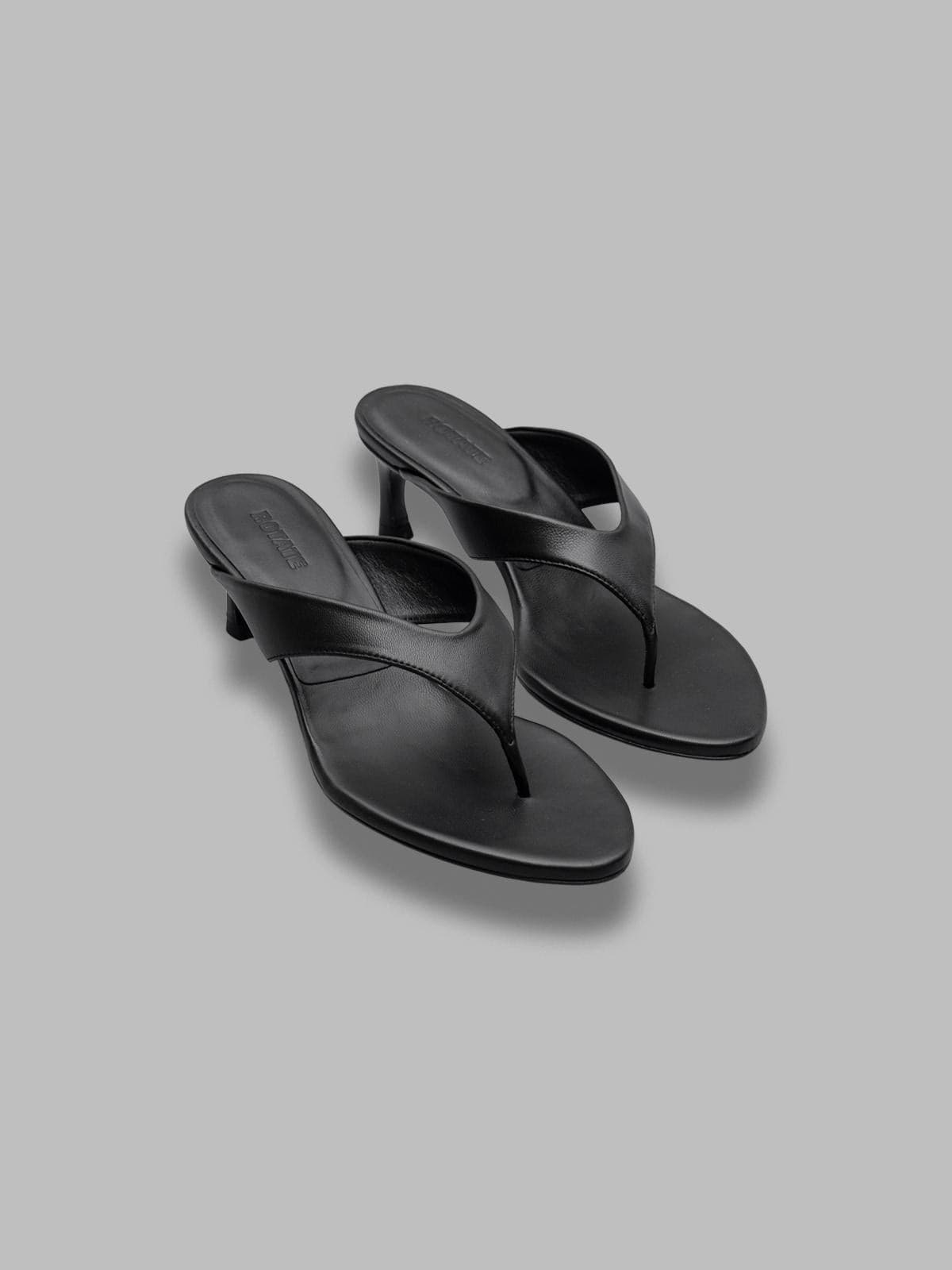 ROTATE kitten heel leather mule - 2