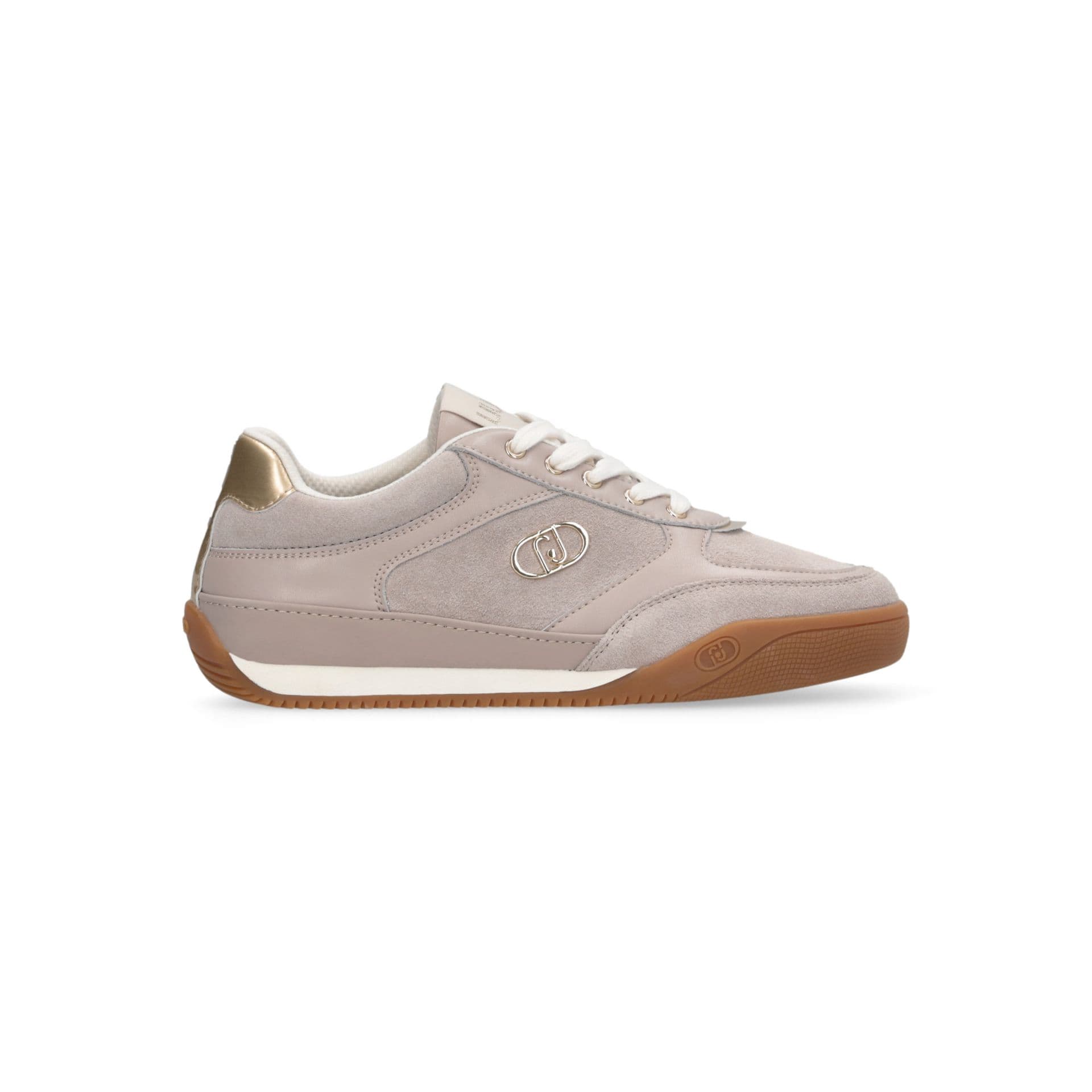 LIU JO Liu Jo Sneakers Donna Lewis 01 in Suede e Pelle con Logo Monogram e Suola Bicolor Tortora - 6