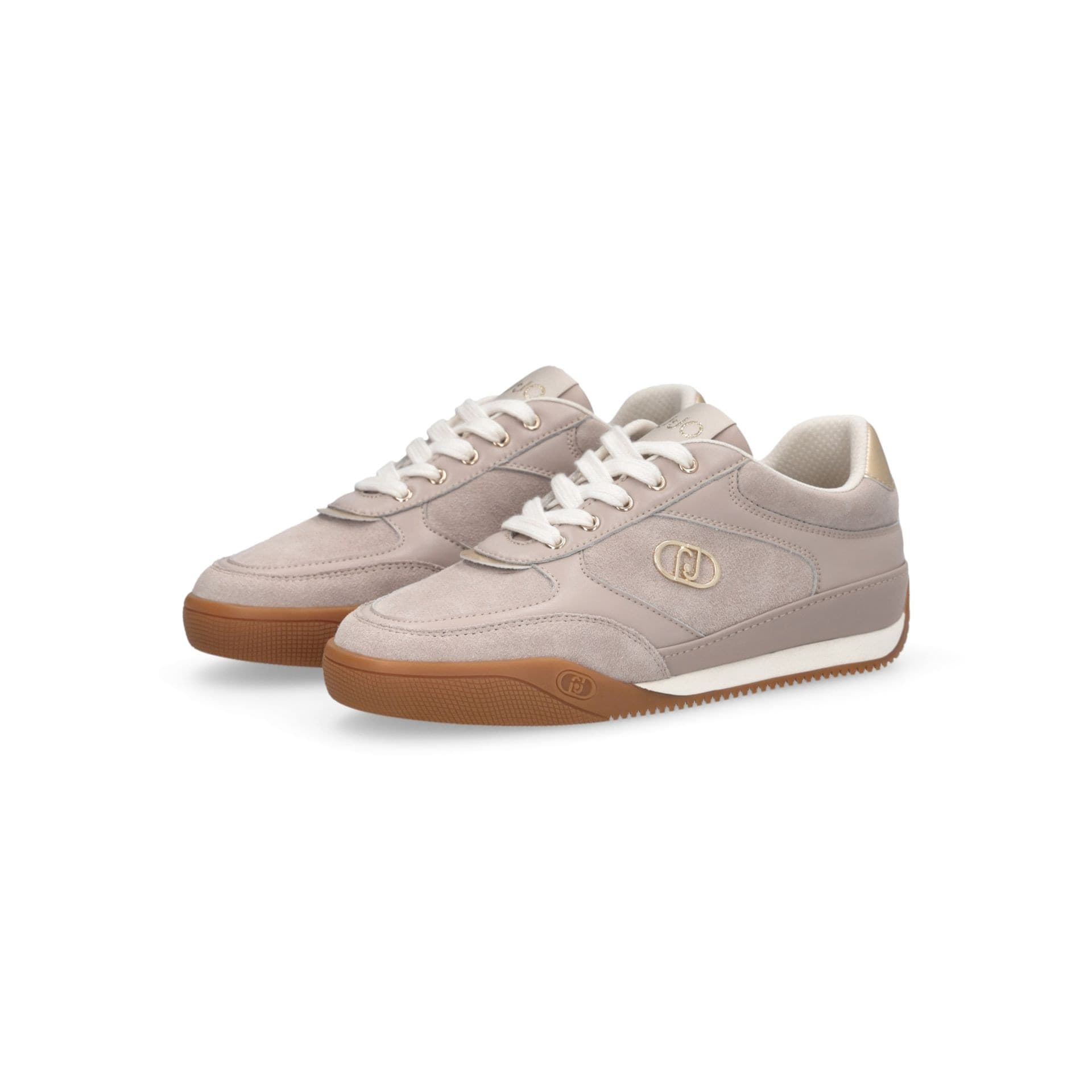 LIU JO Liu Jo Sneakers Donna Lewis 01 in Suede e Pelle con Logo Monogram e Suola Bicolor Tortora - 2
