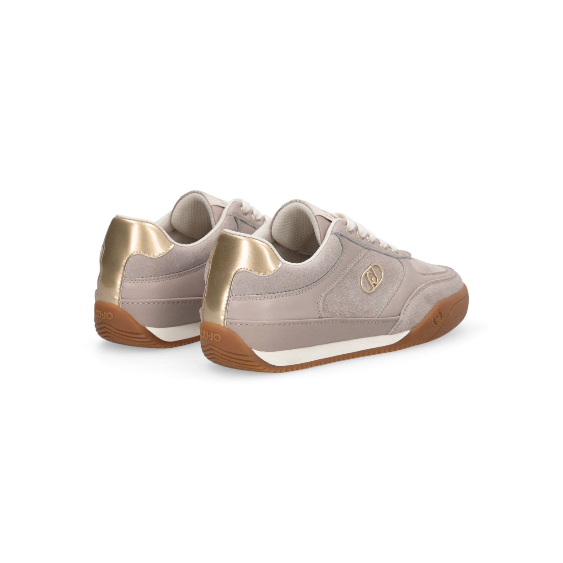 LIU JO Liu Jo Sneakers Donna Lewis 01 in Suede e Pelle con Logo Monogram e Suola Bicolor Tortora - 3