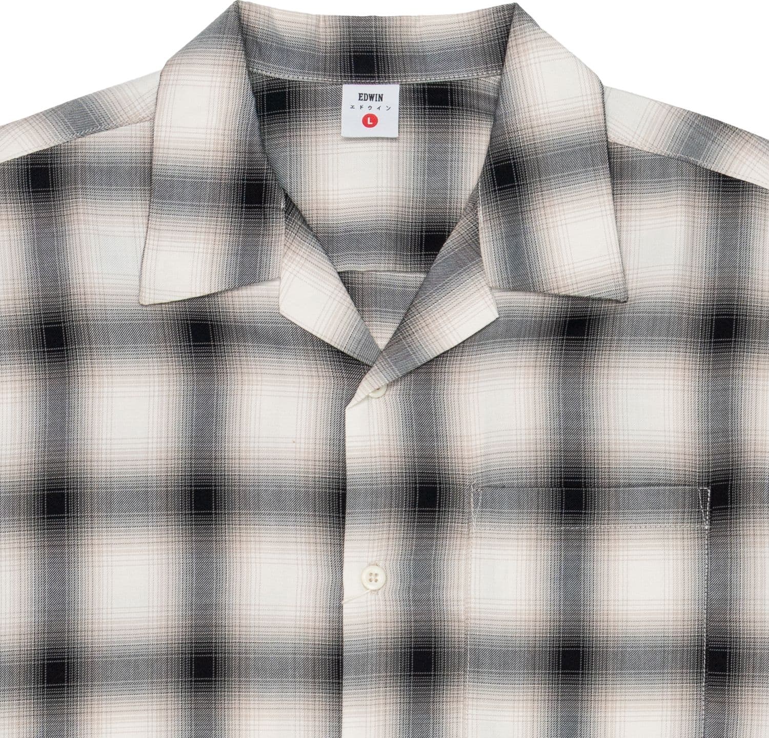 EDWIN Camicia Uomo Edwin OPEN COLLAR JAPAN brown/grey - 2