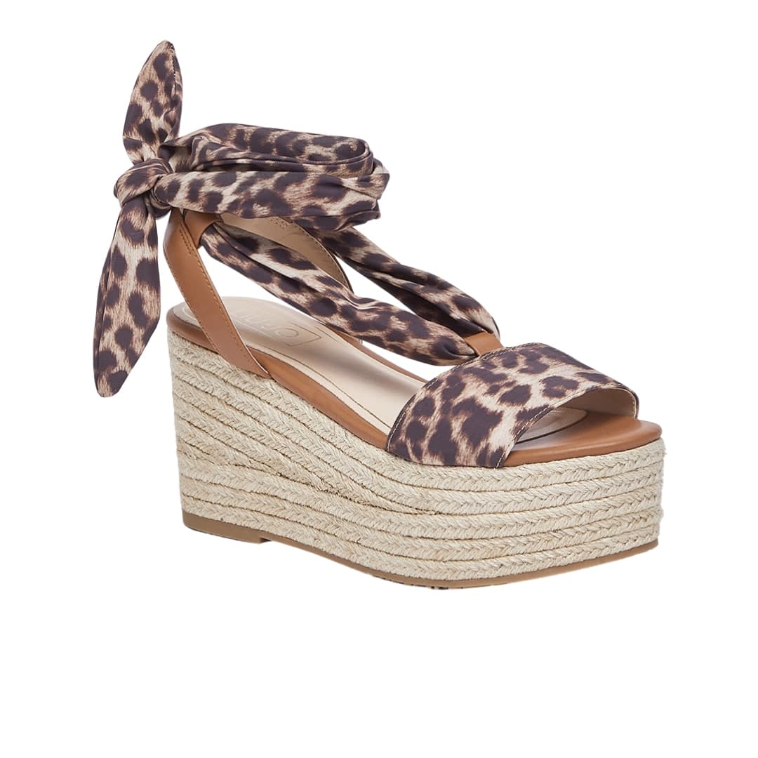 LIU JO Liu Jo Sandali Espadrillas Donna Bali 03 con Zeppa in Corda e Foulard Animalier Leopardato - 2