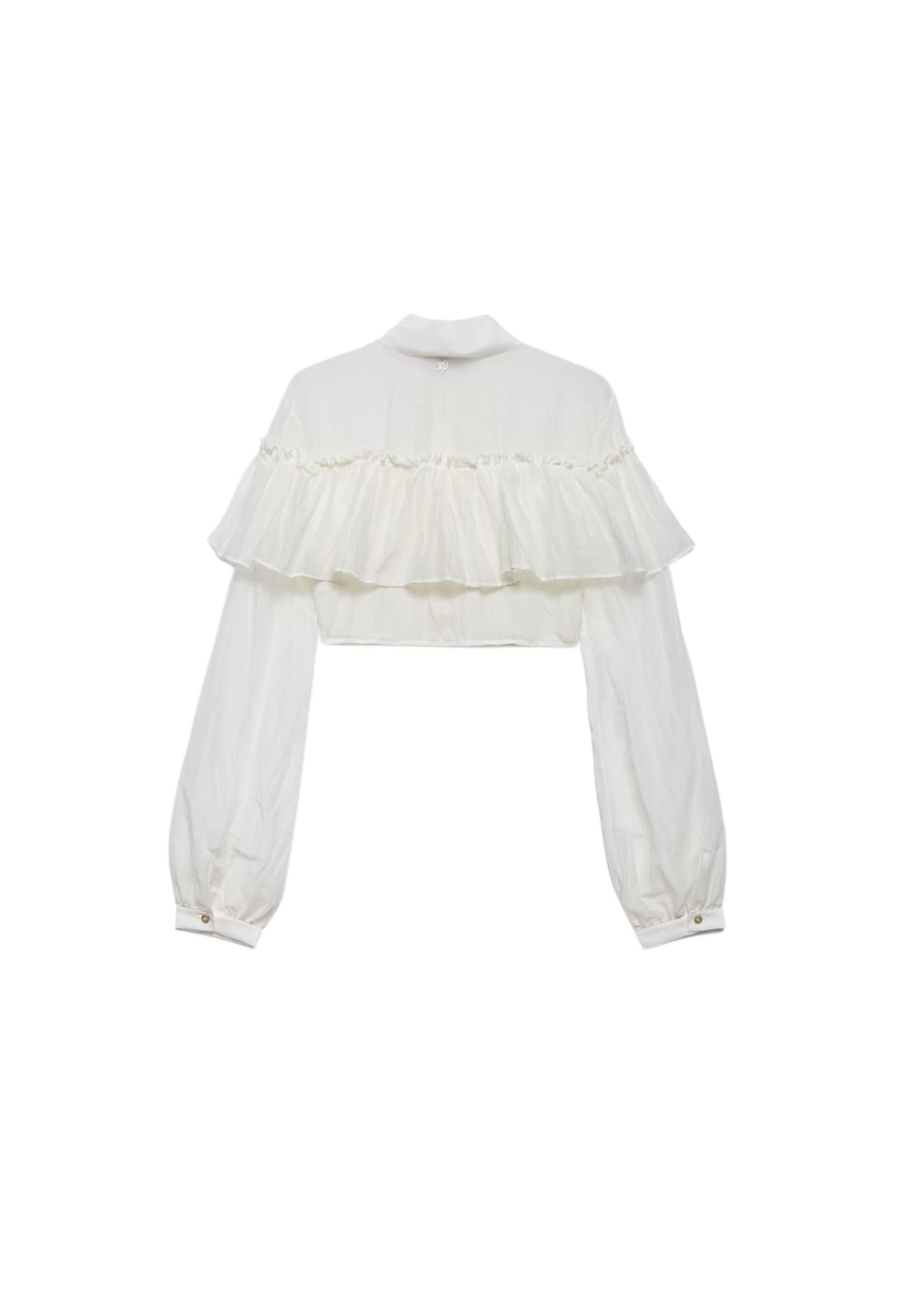 ANIYE BY Camicia crop Carmen Donna  con rouches - 2