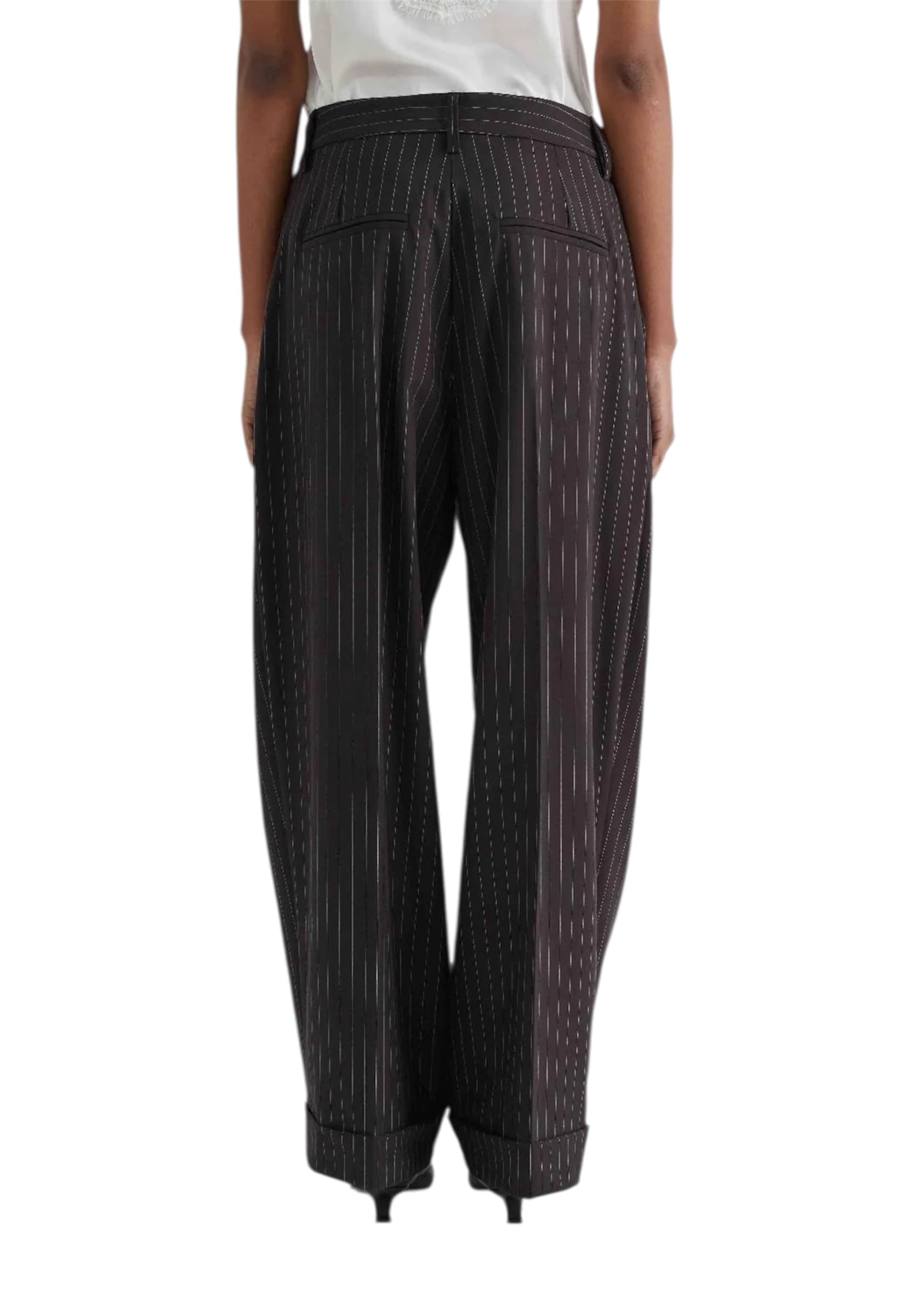 MEIMEIJ Pantalone con pences Donna  gessato - 2