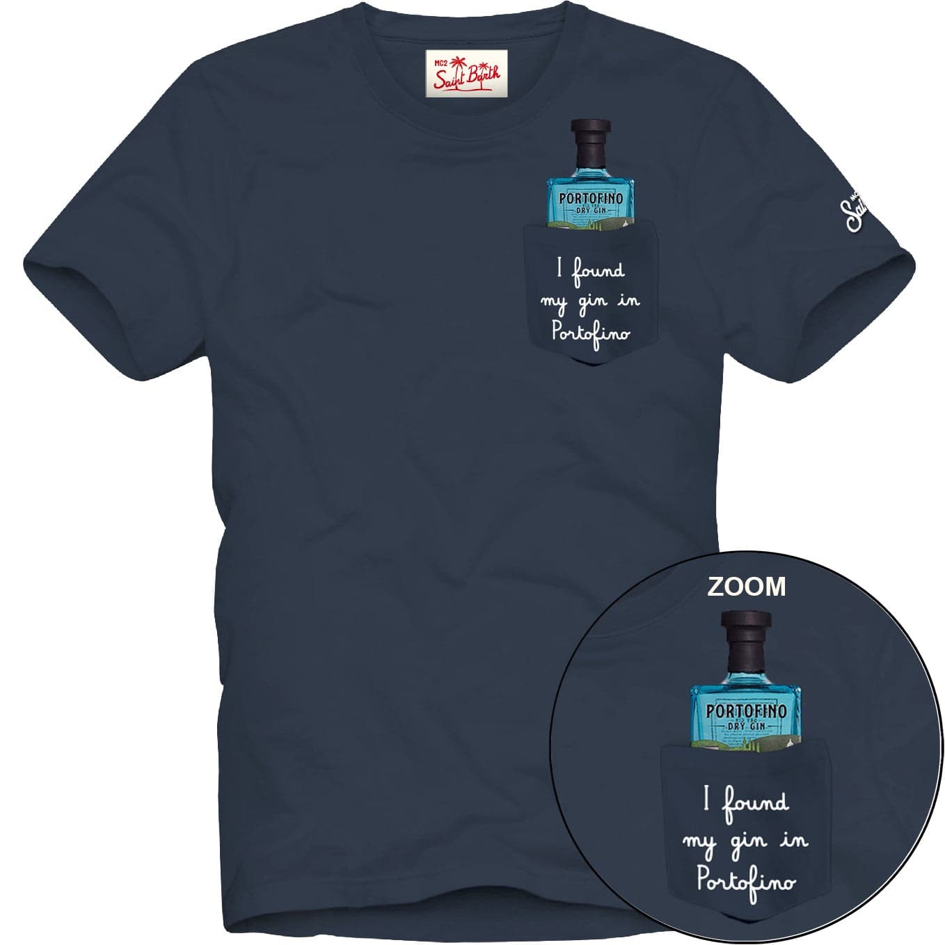 MC2 SAINT BARTH  T-shirt con taschino e stampa AUS0001-04518L - 2