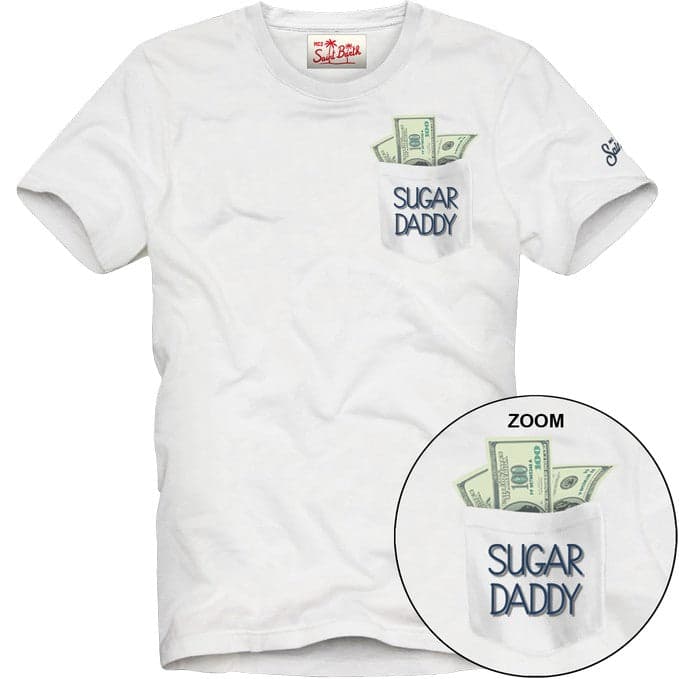 MC2 SAINT BARTH  T-shirt con taschino e stampa AUS0001-04394L - 2