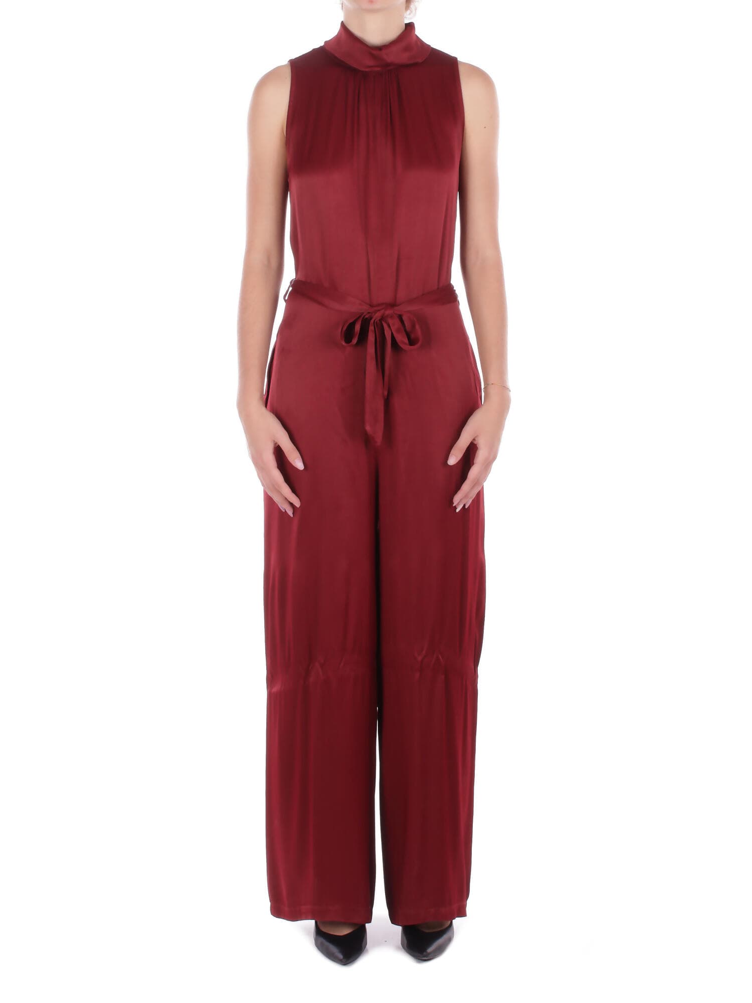 Manila Grace  Pantaloni Burgundi - 7